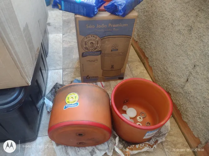 Filtro de barro 6litros,2 velas.Valor 120,00 reais.