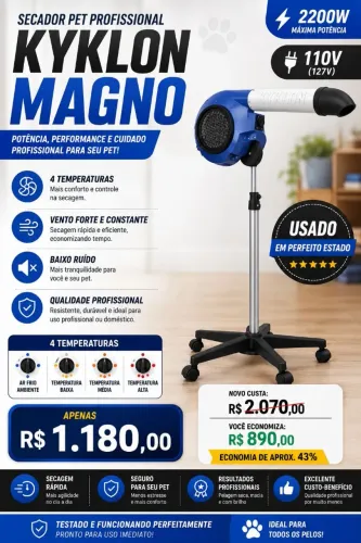 Secador pet profissional Kyklon
