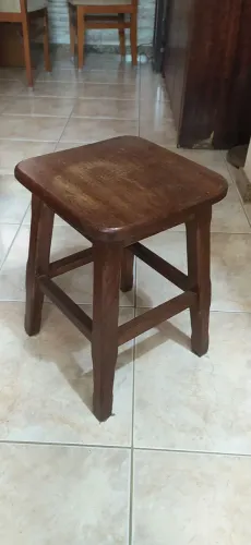 Banqueta madeira maciça,.4 unidades
