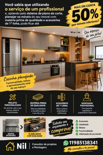 MÓVEIS PLANEJADOS DE QUALIDADE COM ATÉ 50% MAIS EM CONTA ! ?
