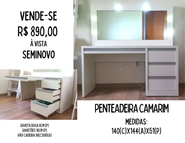 Penteadeira TOP em MDF!! OPORTUNIDADE! 