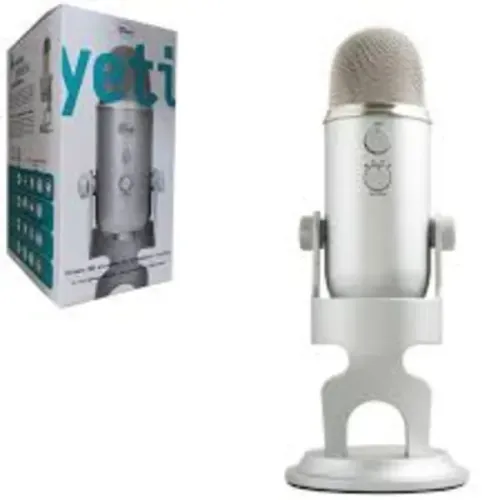 Microfone Blue Yeti Condensador Usb Prata