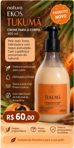Natura Ekos Tukumã Creme Hidratante Corporal 400 mL