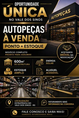 Vendo Ponto + Estoque de AutoPeças - Vale dos Sinos RS