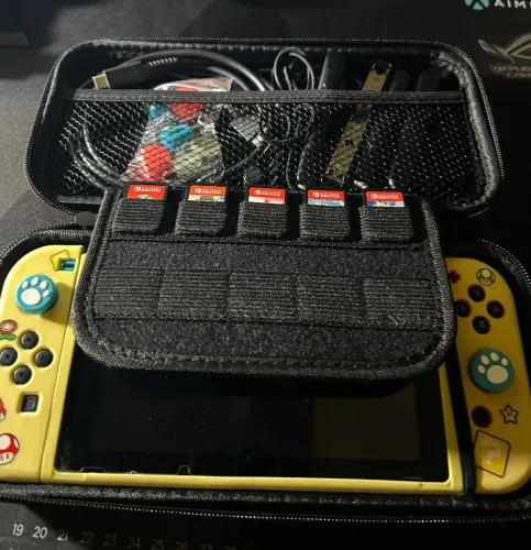Nintendo Switch COMPLETO! 5 Jogos, Controle PRO, Estojo e Capa