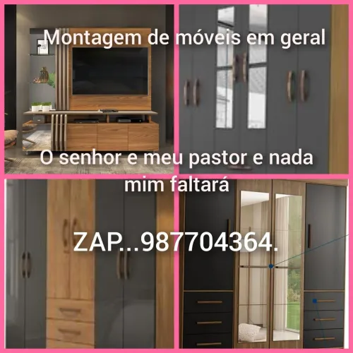 Montagem e manutenção de móveis em geral.