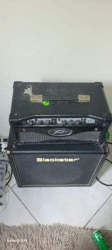 CABEÇOTE peavey rage 158 modificado e CAIXA blackstar 50w f/original 