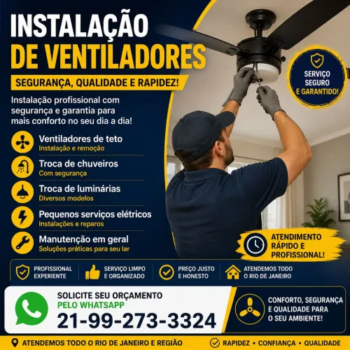 Instalação de Ventilador de Teto