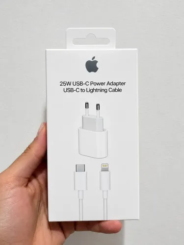 CARREGADOR TURBO 25W USB-C + CABO LIGHTNING 1M PARA IPHONE