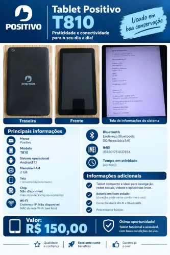 Tablet positivo t810
