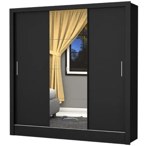 (PAGUE NA ENTREGA) Guarda Roupa Casal Dubai 3 portas de correr 1 porta espelhada