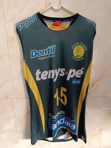 Relíquia Camisa Vôlei Feminino Praia Clube Uberlândia Tamanho G marcas de uso