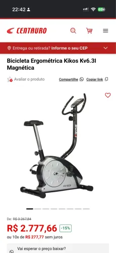 Bicicleta ergométrica kikos