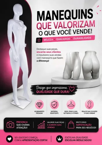 Manequim semi novo