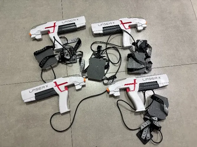 Par de arma Jogo De Combate Laser X Lançador De Longo Alcance Com Colete