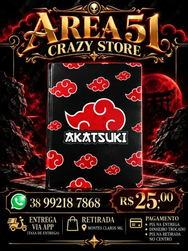 Livro/ caderno Akatsuki