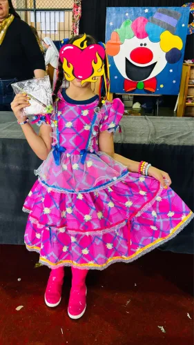 Vestido quadrilha 9/10 anos