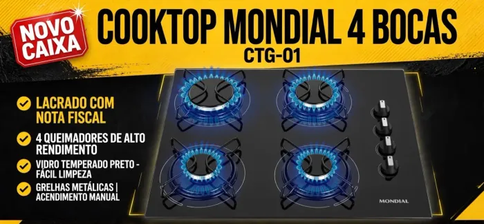 Fogão novo Cooktop 