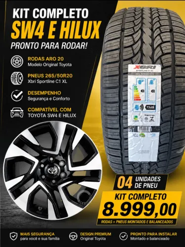 Rodas aro 20 Hilux e sw4 novas + pneus 265/50/20 novos 