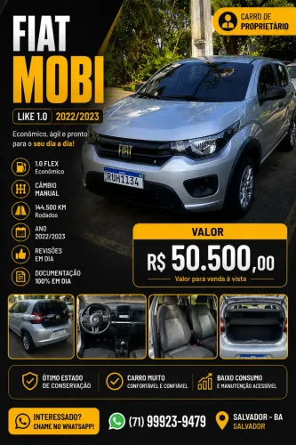 Fiat Mobi Like 1.0 Fire Flex 5P. 2023