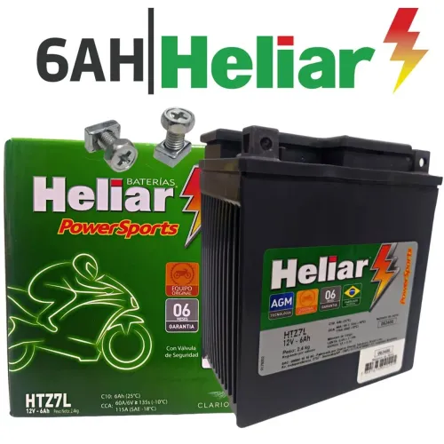 Bateria heliar moto zerada 200,00