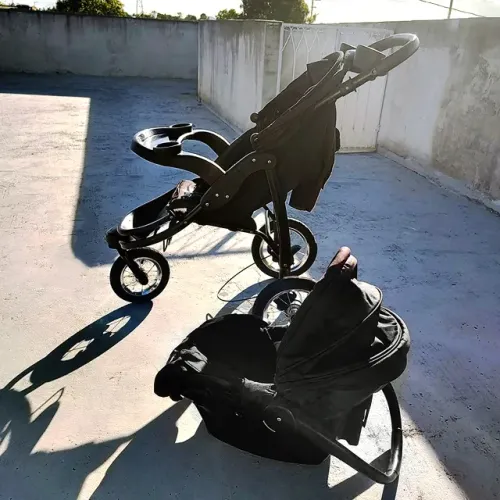 Carrinho de bebê + bebê conforto Prime Baby - Carrinho Prime Baby Triciclo Velloz