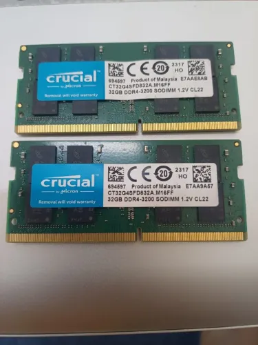 Memoria Crucial DDR4 64GB Notebook 2x32GB