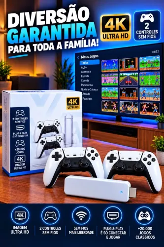 VÍDEO GAME NOVOS COM CONTROLE ENTREGAMOS