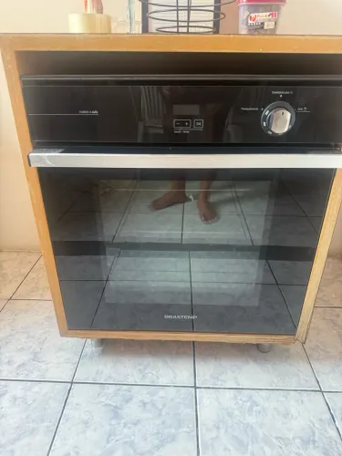 Forno de Embutir a Gás Brastemp 78 Litros Preto com Grill e Touch Timer (Modelo BOA84AE)