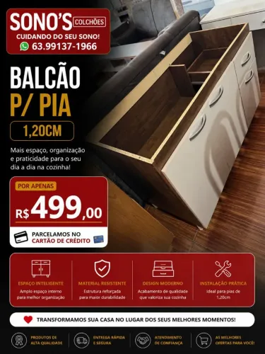 Balcão para pia 1.20 mt