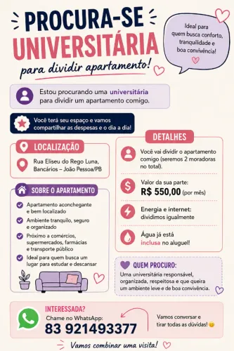 Apartamento para dividir - Bancários