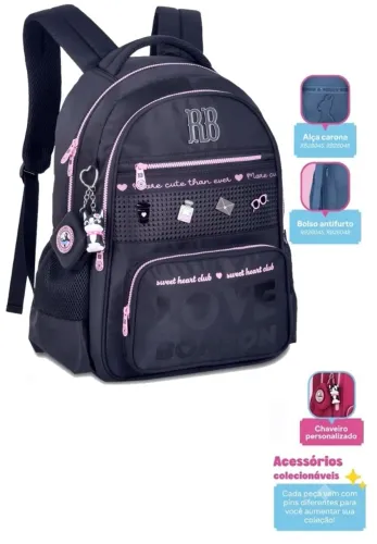 mochila REBECCA BONBOM PRETA 2027