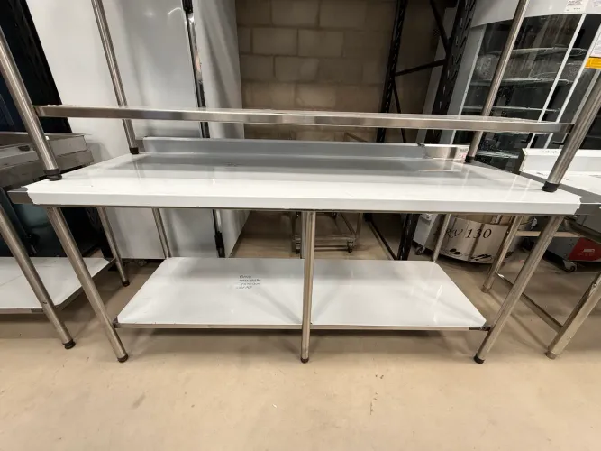 MESA DE PAREDE 1900x700x900MM 6 PÉS REFORÇADA E PRATELEIRA INFERIOR