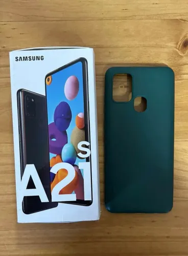 Samsung A21S 64Gb caixa e carregador