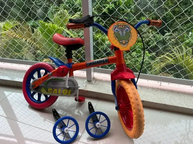 Bicicleta Infantil Infantil Caloi Power Rex Aro 12 Azul 12 "