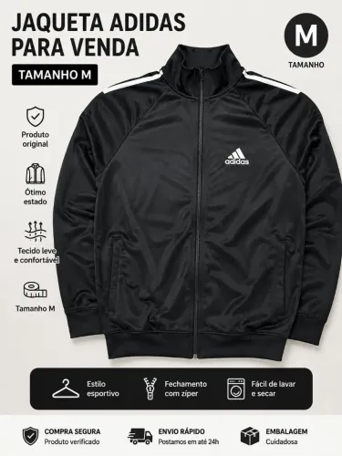 Jaqueta preto Adidas 
