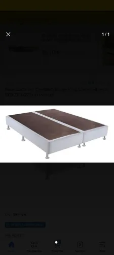 Base Sommier Ortobom Super King Corino Branco 193x203x23cm Dividida
