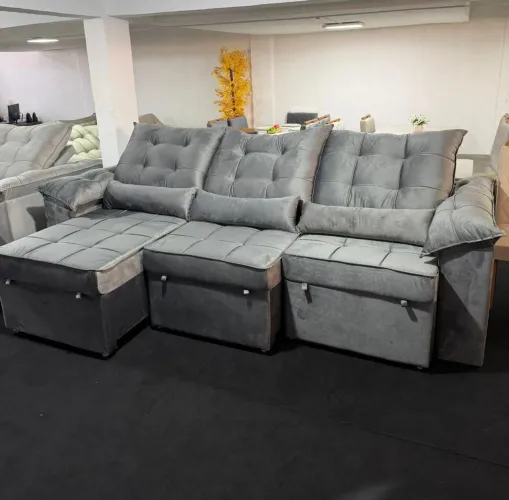 Sofá Infinity retrátil reclinável 2.90m