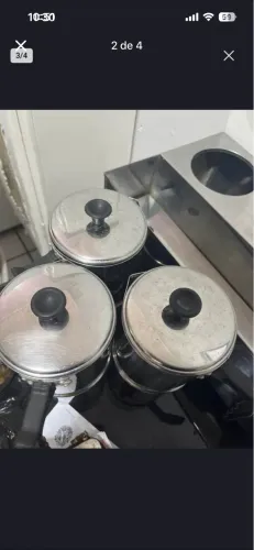 Esterilizador banho Maria com 3 bules. 220v