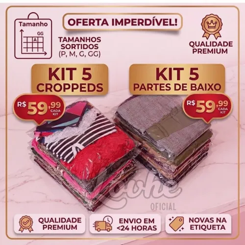 Kit revendedora moda feminina 59,99