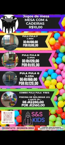 Jogos de mesa e cadeira pula pula piscina de bolinhas cama elástica 