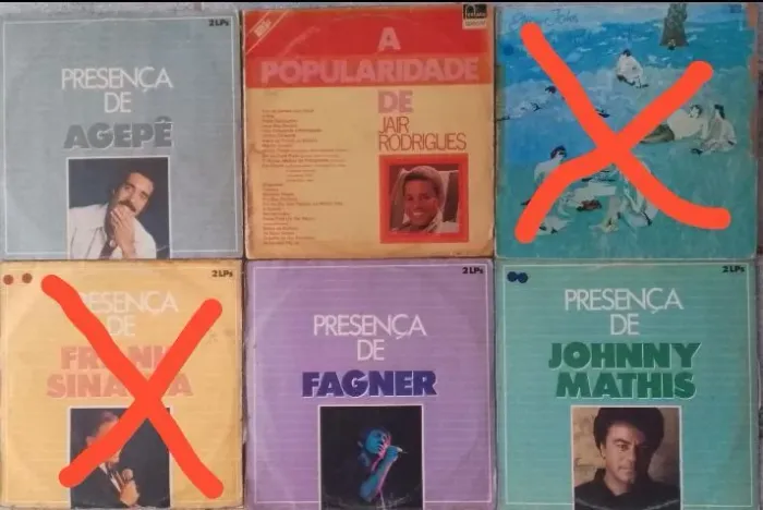 4 LPs Duplos- Fagner, Agepê, Jair Rodrigues