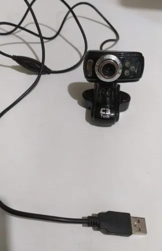 Webcam C3 Tech 10.0mp Usb Com Clipe Para Pc E Notebook Preta