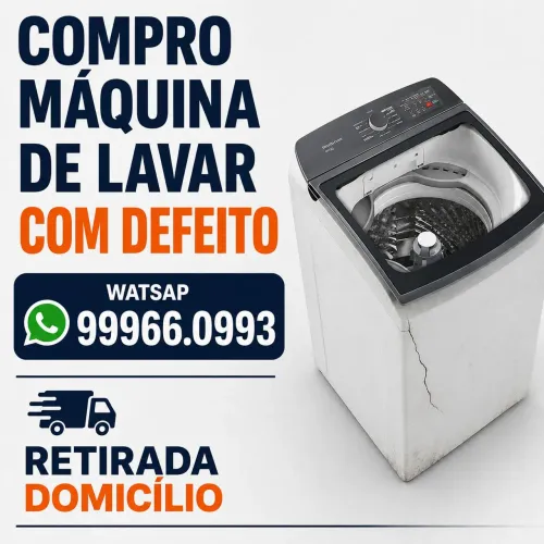 Máquina de lavar retirada domicílio