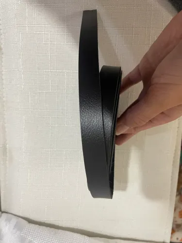Tira de couro preta 4 m/ 1,5 cm