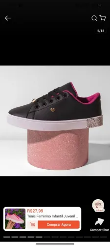Tênis feminino infantil tamanho 35
