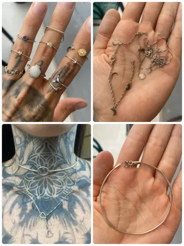 14 joias de prata 925 - anéis colar choker bracelete tornozeleira - aceito troca