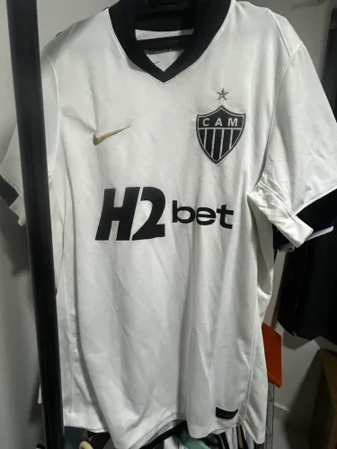 Camisa Atlético Mineiro MG Galo 2025 branca - Tamanho M