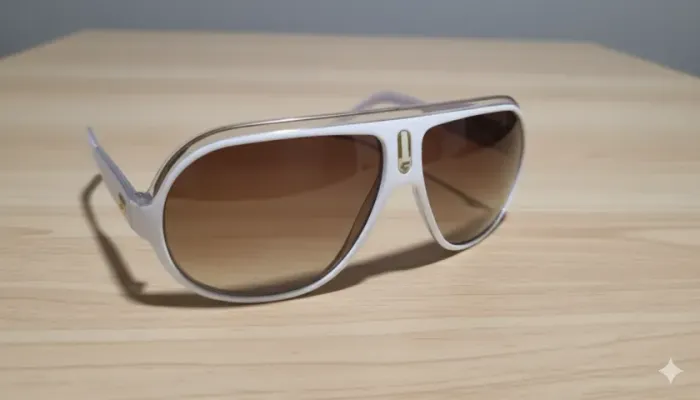 Óculos de Sol Carrera Branco Aviator peça rara 