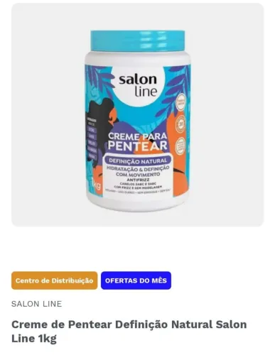 Creme de pentear Salon line definição natural